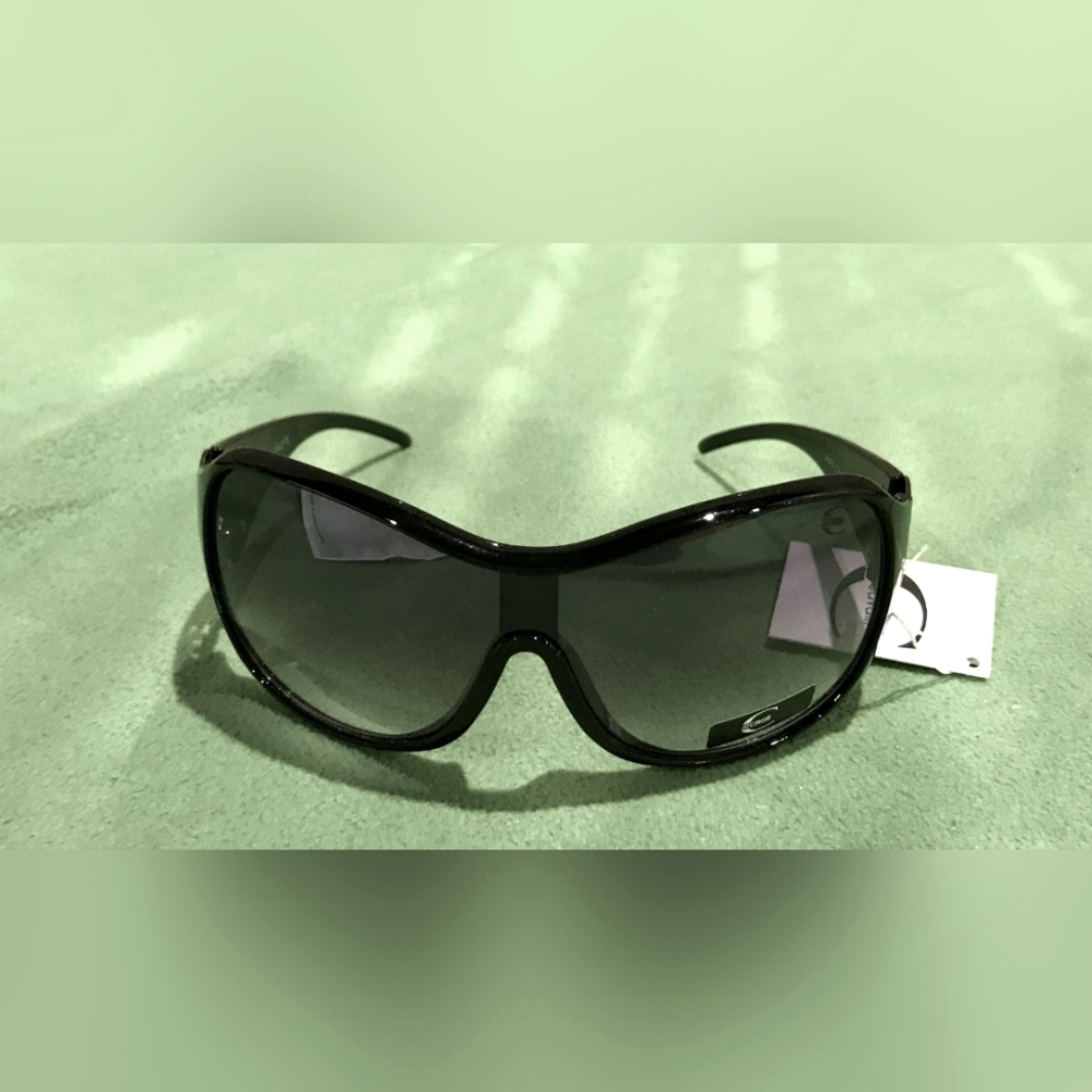 NWT Roberto Cavalli Just Cavalli Oversized Black Sunglasses Made in Italy w COA